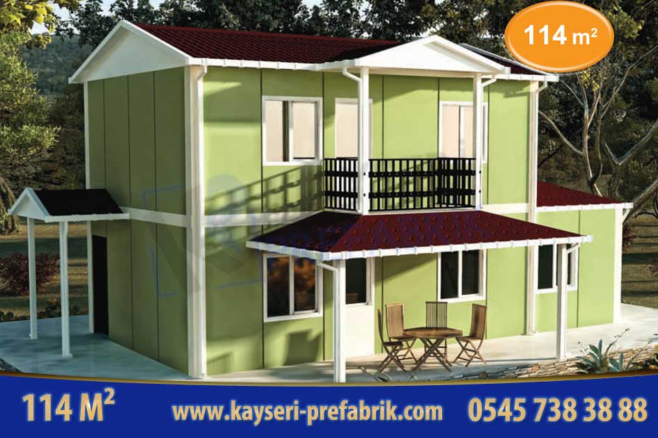 Anahtar Teslim Dubleks Prefabrik Ev 114 m²