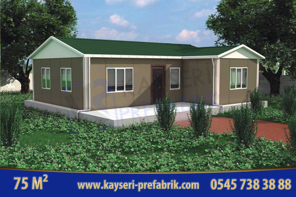 Anahtar Teslim Prefabrik Ev 75 m²