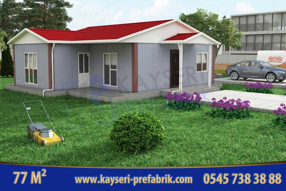 Anahtar Teslim Prefabrik Ev 77 m²