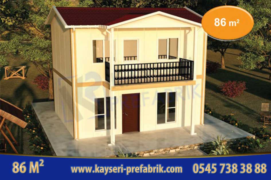 Anahtar Teslim Dubleks Prefabrik Ev 86 m²
